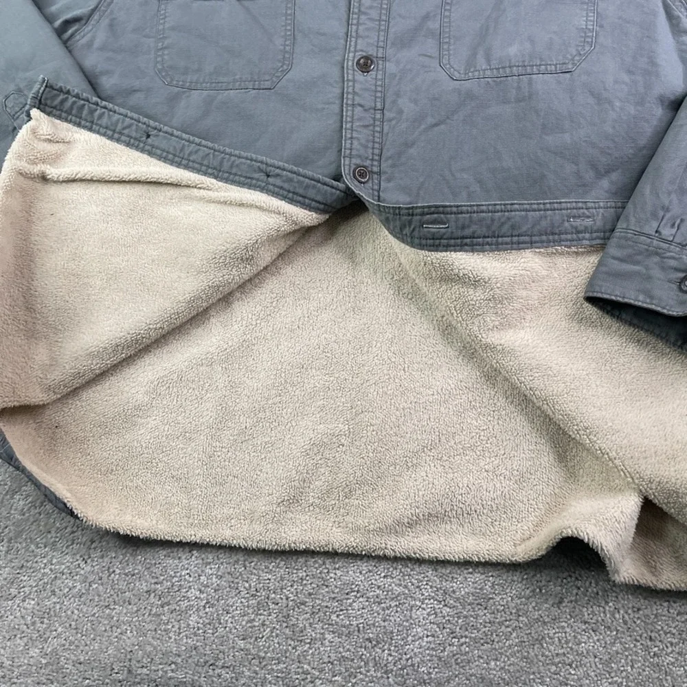 Levis Shirt Jacket Mens 3XL XXXL Grey Ripstop Canvas Fleece Lined Barn Shacket - Picture 2 of 14